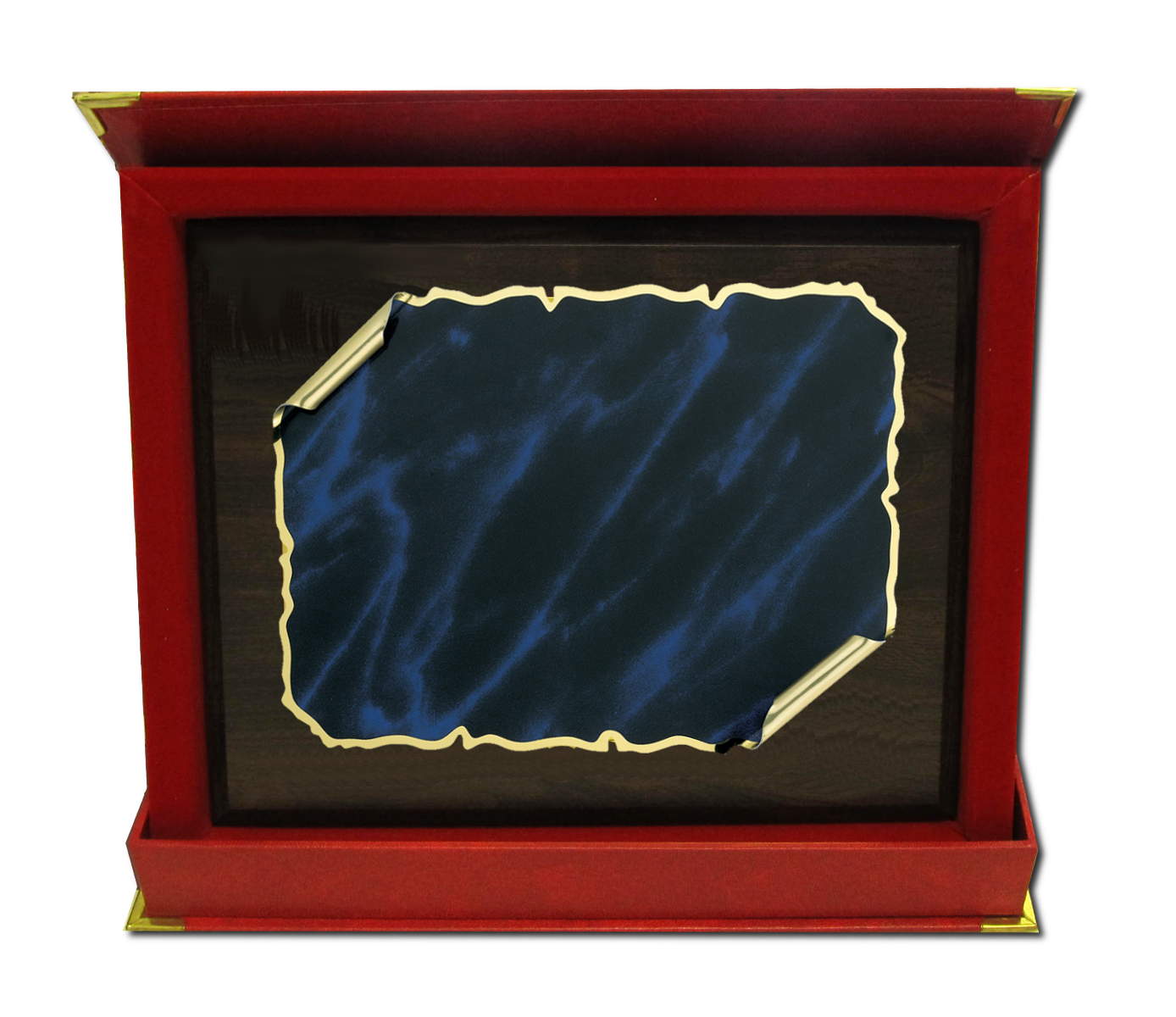 Glaspokale mit Gravur, Glastrophäen, Glasawards, 3D Foto Glasgravur, Pokale:  Ehrentafel-Urkunde-blau