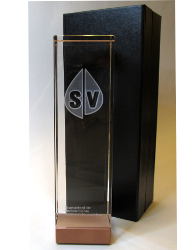 Glaspokale mit Gravur, Glastrophäen, Glasawards, 3D Foto Glasgravur, Pokale:  15-SV Award