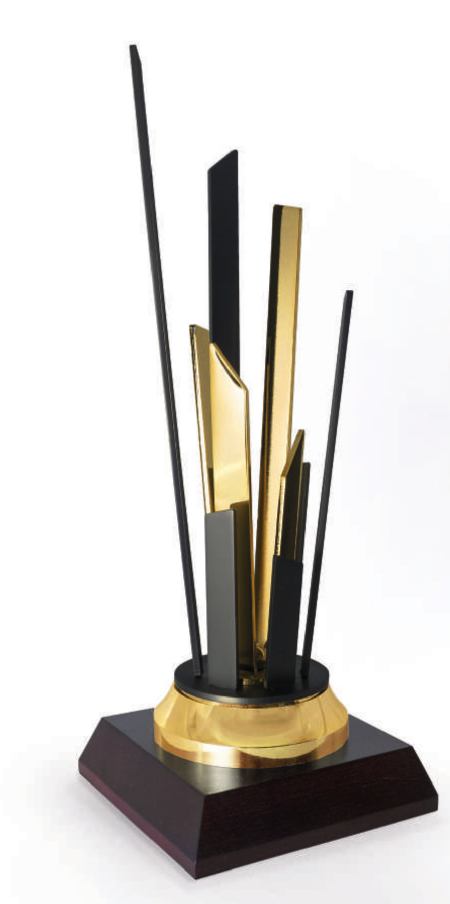 Glaspokale mit Gravur, Glastrophäen, Glasawards, 3D Foto Glasgravur, Pokale:  Titan gold