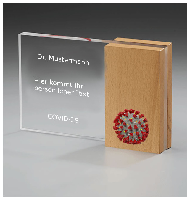Acrylglaspokal Wooden-Side-Award