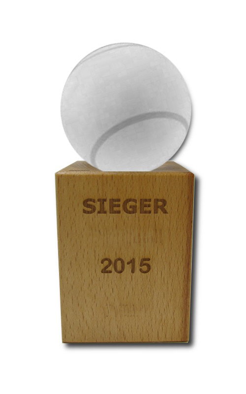 Holztrophe Mogul-Tennis