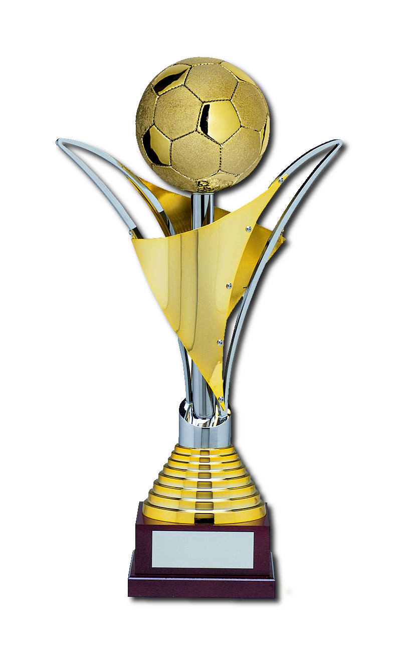 Fairplaypokal Fußball Pokal mit Gravur und Figur Mann oder Frau 