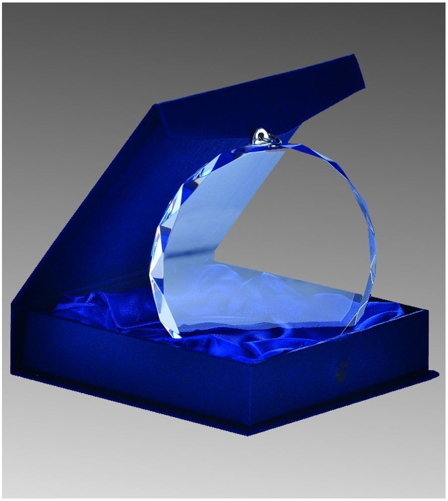 Glaspokale mit Gravur, Glastrophäen, Glasawards, 3D Foto Glasgravur, Pokale:  Glasmedaille M203