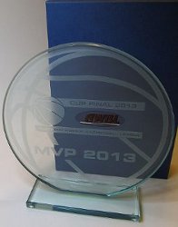 Glaspokal mit UV-Druck