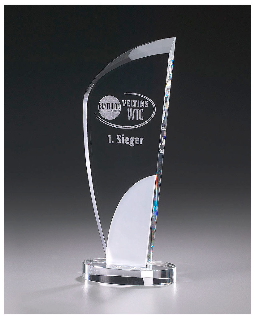 inkl WH511-Laufsport Glas-Pokal mit farbigem Hologramm Gravur nur 18,95 EUR 