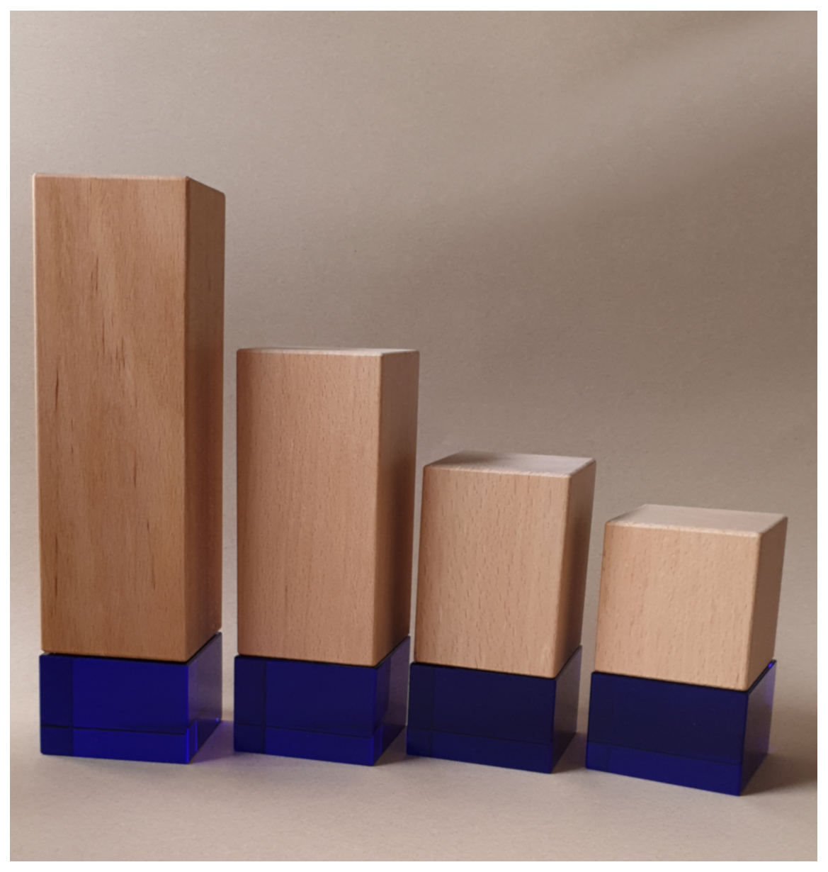 Holztrophäe Cobalt