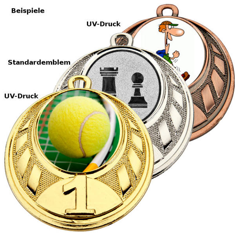 Medaillen mit Standarembelem und UV-druck