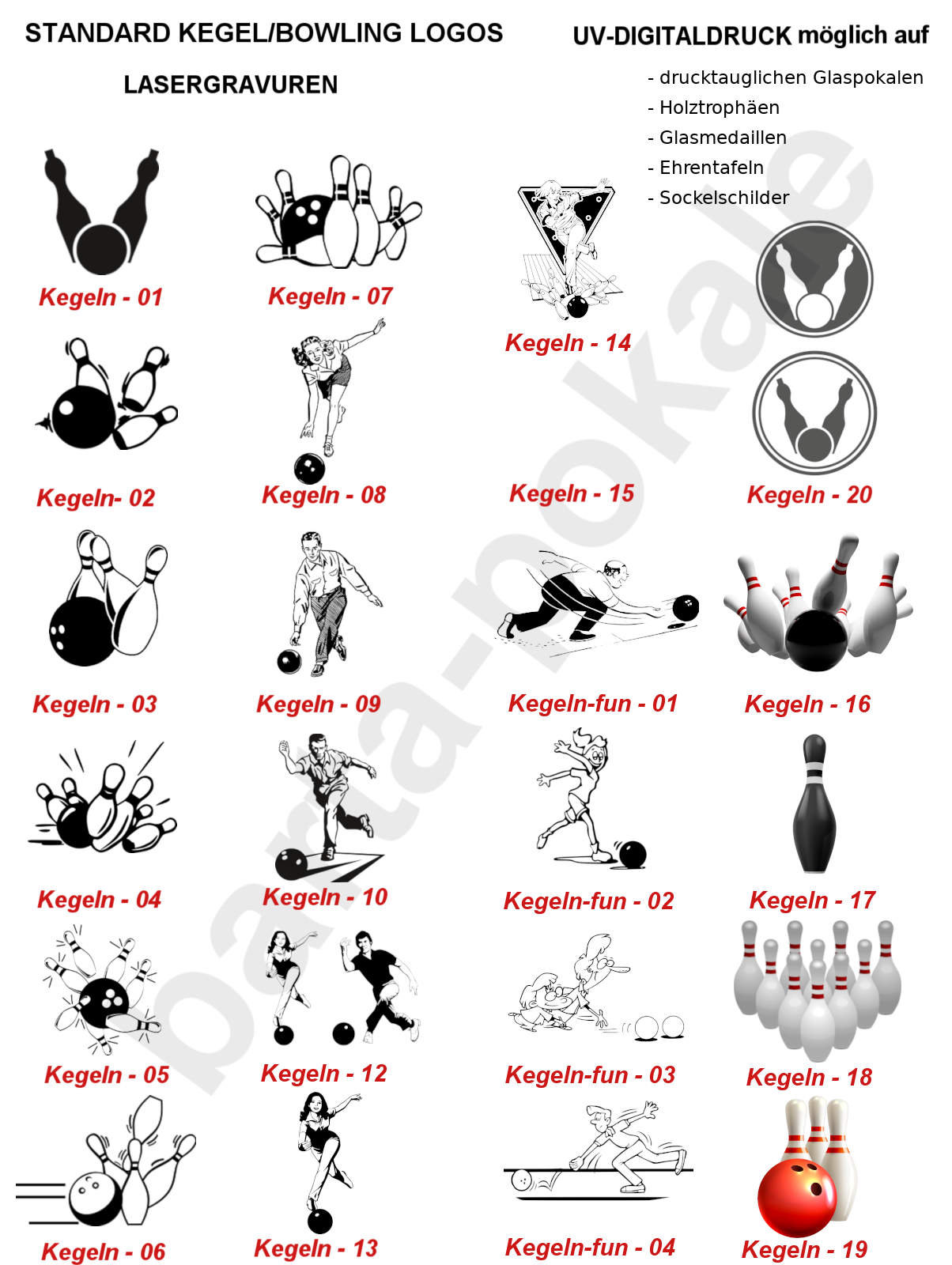 Logos Kegeln-Bowling