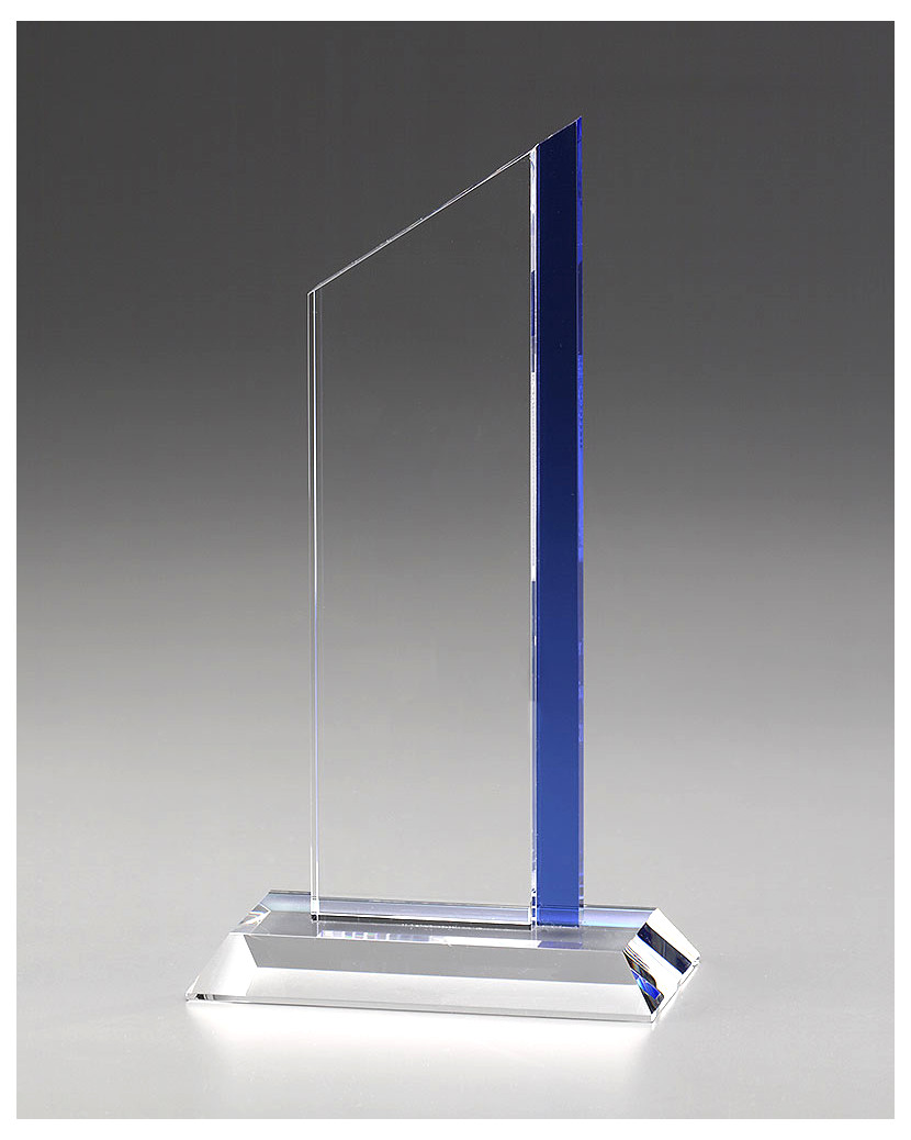 Glaspokale mit Gravur, Glastrophäen, Glasawards, 3D Foto Glasgravur, Pokale:  Glaspokal Crystal-Peak 
