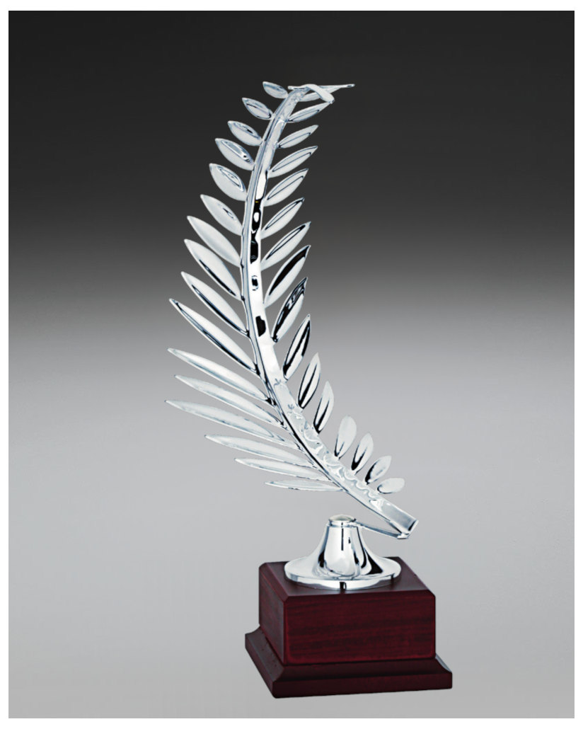 Glaspokale mit Gravur, Glastrophäen, Glasawards, 3D Foto Glasgravur, Pokale:  Award Silver-Leaf