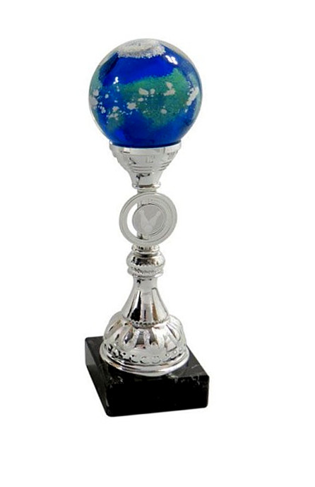 Glaspokale mit Gravur, Glastrophäen, Glasawards, 3D Foto Glasgravur, Pokale:  Pokal Ozean